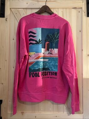 Scotch & Soda Hot Pink 'Pool Position' Graphic Sweatshirt